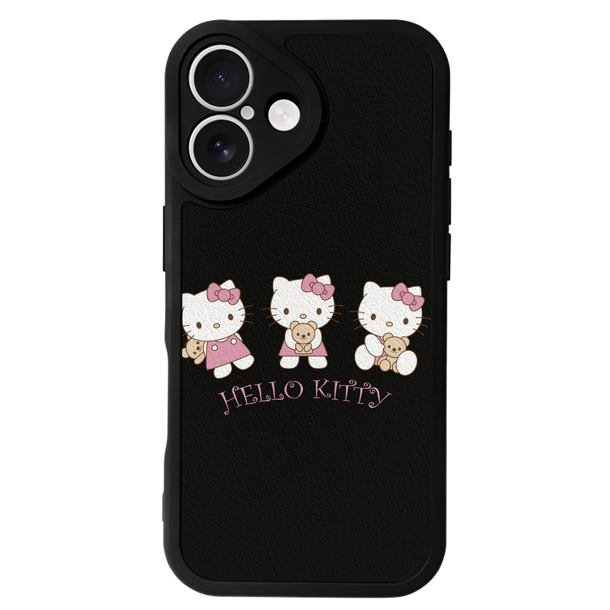 （画像用） Hello Kitty ハローキティ 【iPhone 16シリーズ対応】シリコンスマホケース（レザー調） 材質：シリコン